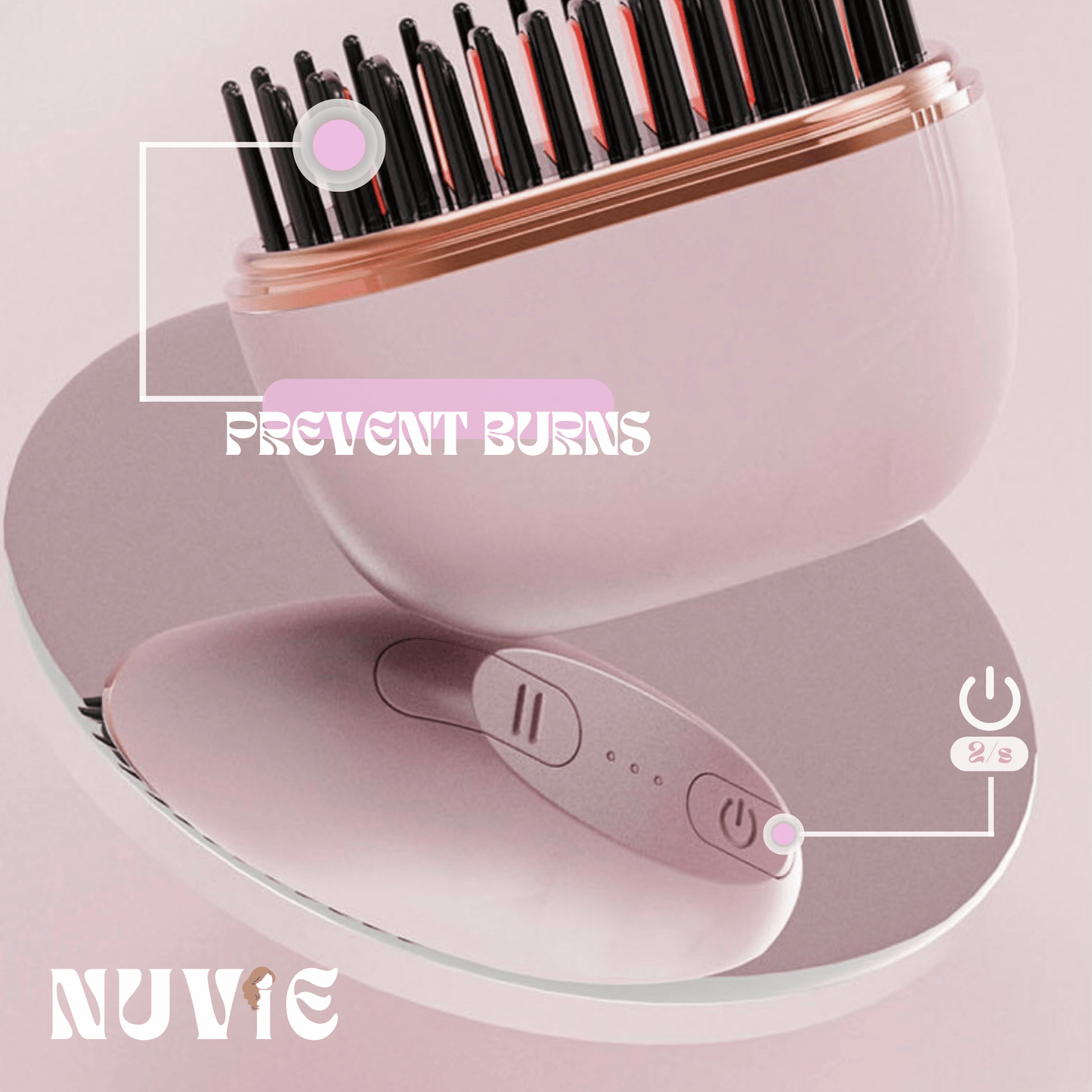 NUVIE™-Mini Straightener Brush